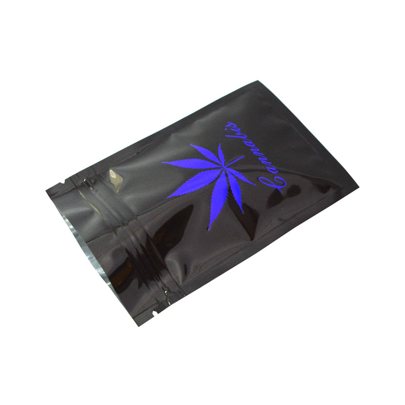 100 PCS  Hot Stamping Bag embossed Logo Hologram Aluminum Foil Zip lock Bags Glitter Laser Plastic Mylar Pouch Food Storage Bags