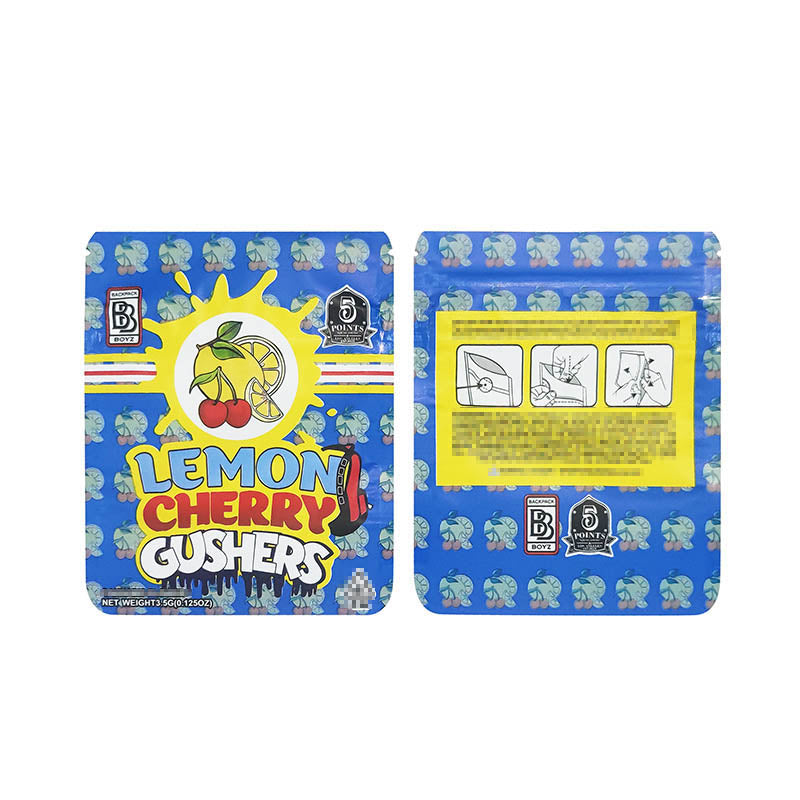Backpack Boyz Plastic Bags 1g - 3.5g Smell Proof Flower CBD Edibles Cookies Packaging Child Resistant CR Exit Ziplock Mylar Children Proof Zipper Bags