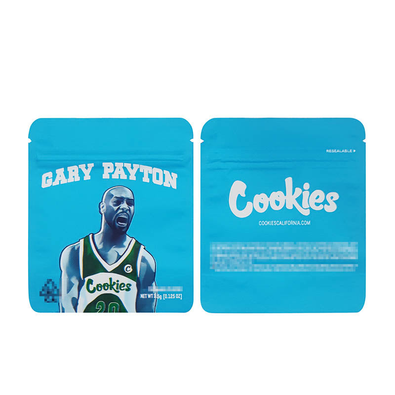 1g -3g Cookies Plastic Zipper Pouch With Stickers laser Anti Label Foil Bags Flavor Herb Flower Dry Tobacco Retail Bags