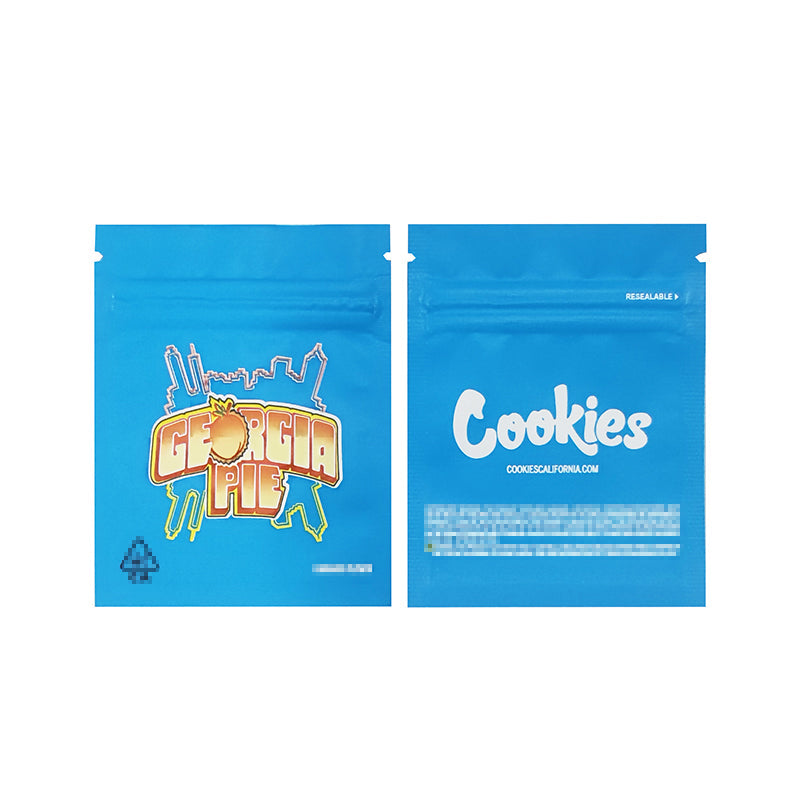 1g -3g Cookies Plastic Zipper Pouch With Stickers laser Anti Label Foil Bags Flavor Herb Flower Dry Tobacco Retail Bags