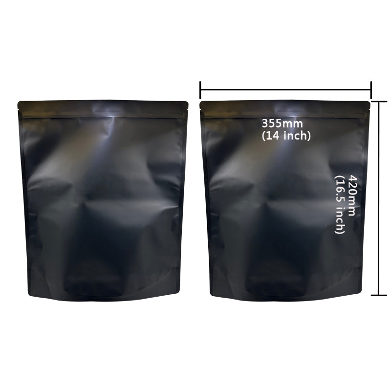 0.5g 1g 3.5g 7g 14g 28g 454g 1lb Pound Black Matte Color Zipper Bag Smell Proof Pouch One Side Clear Mylar Bag 100PCS Free Ship