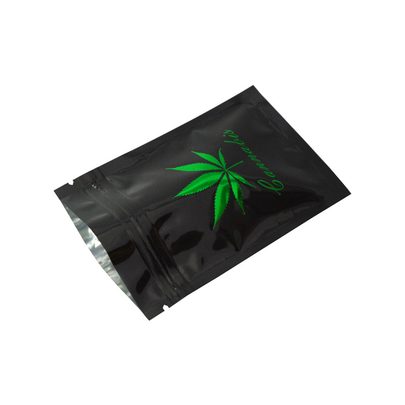 100 PCS  Hot Stamping Bag embossed Logo Hologram Aluminum Foil Zip lock Bags Glitter Laser Plastic Mylar Pouch Food Storage Bags