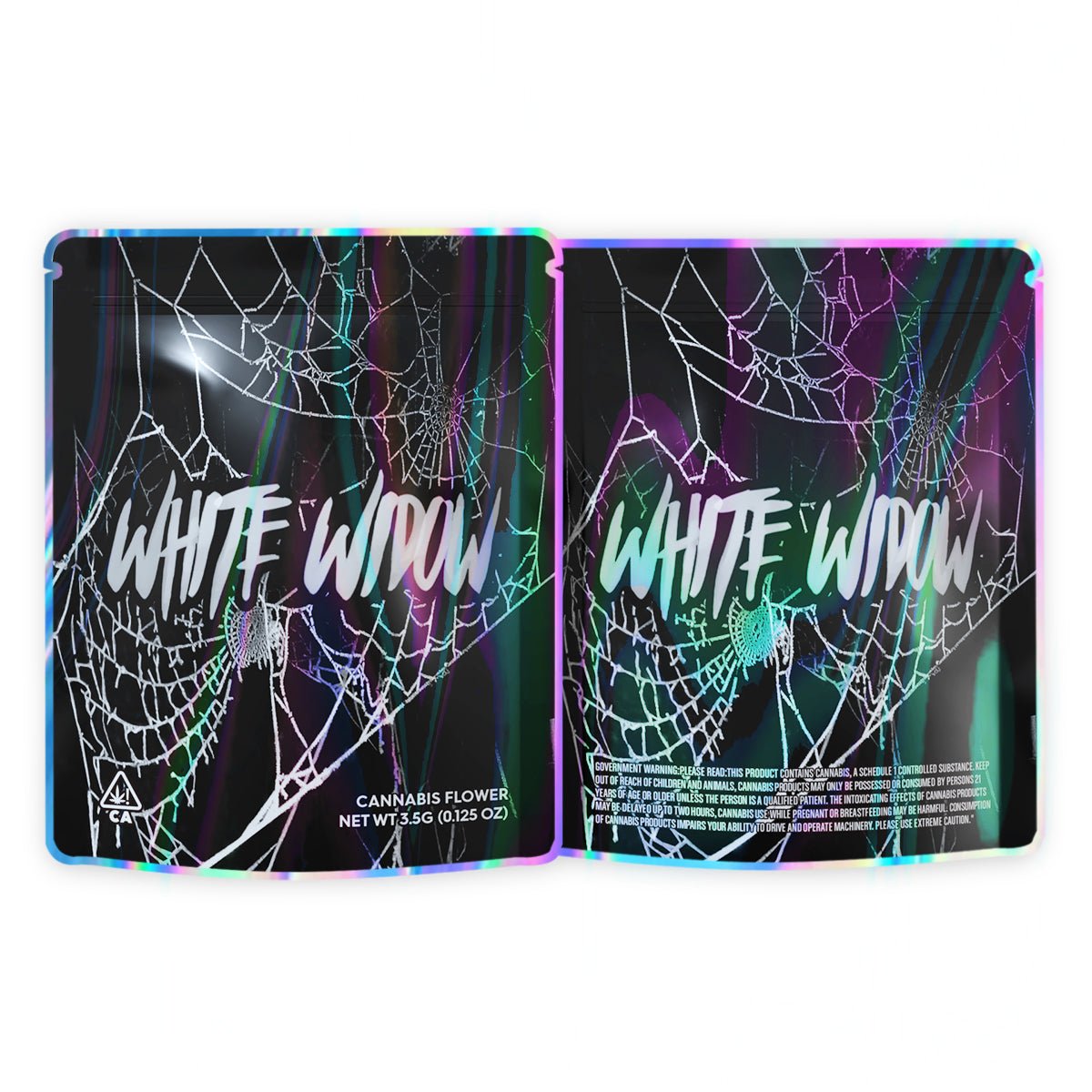 White Widow Mylar Bags 3.5 Grams