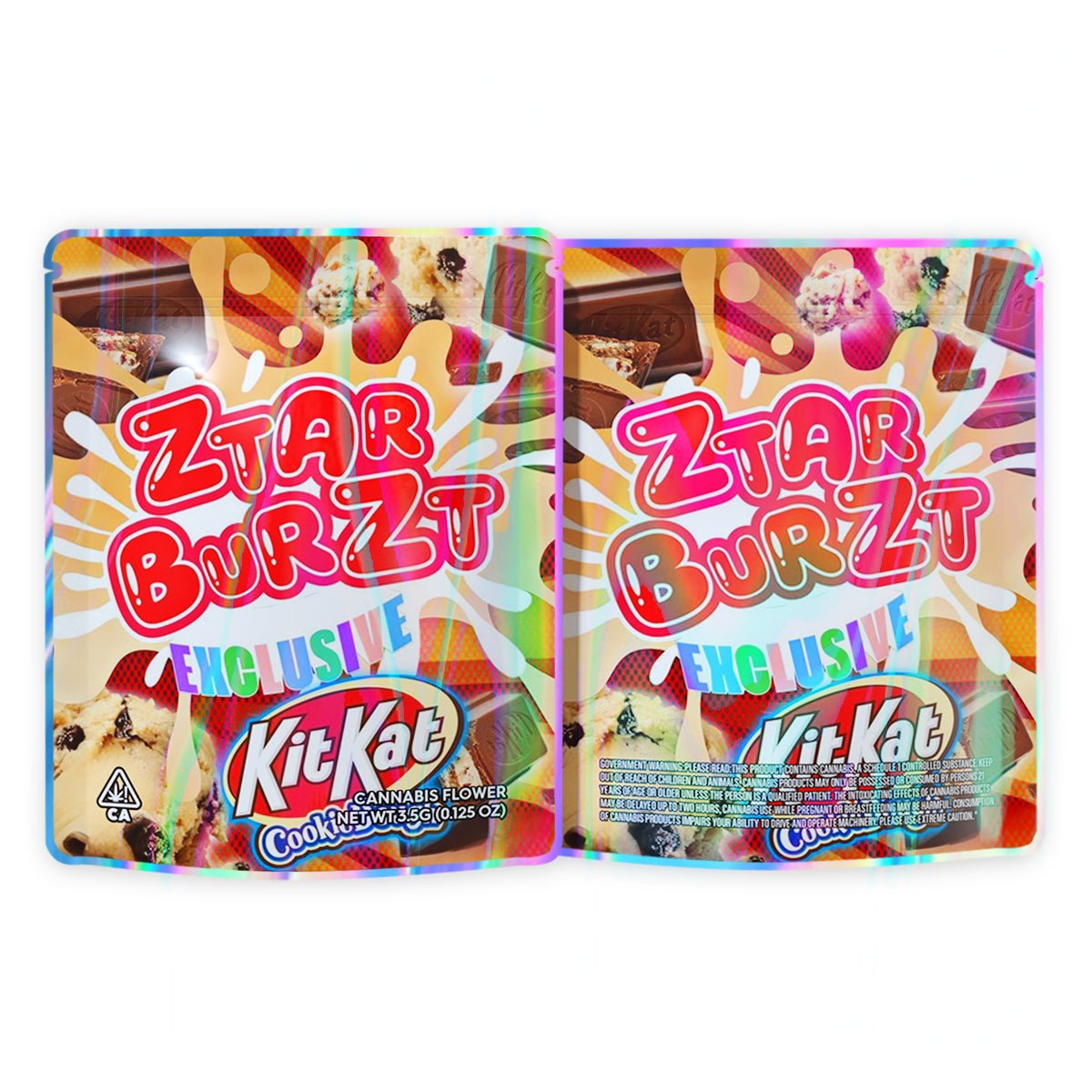 Ztarburst Exclusive Kitkat Cookie Dough Mylar Bags 3.5 Grams