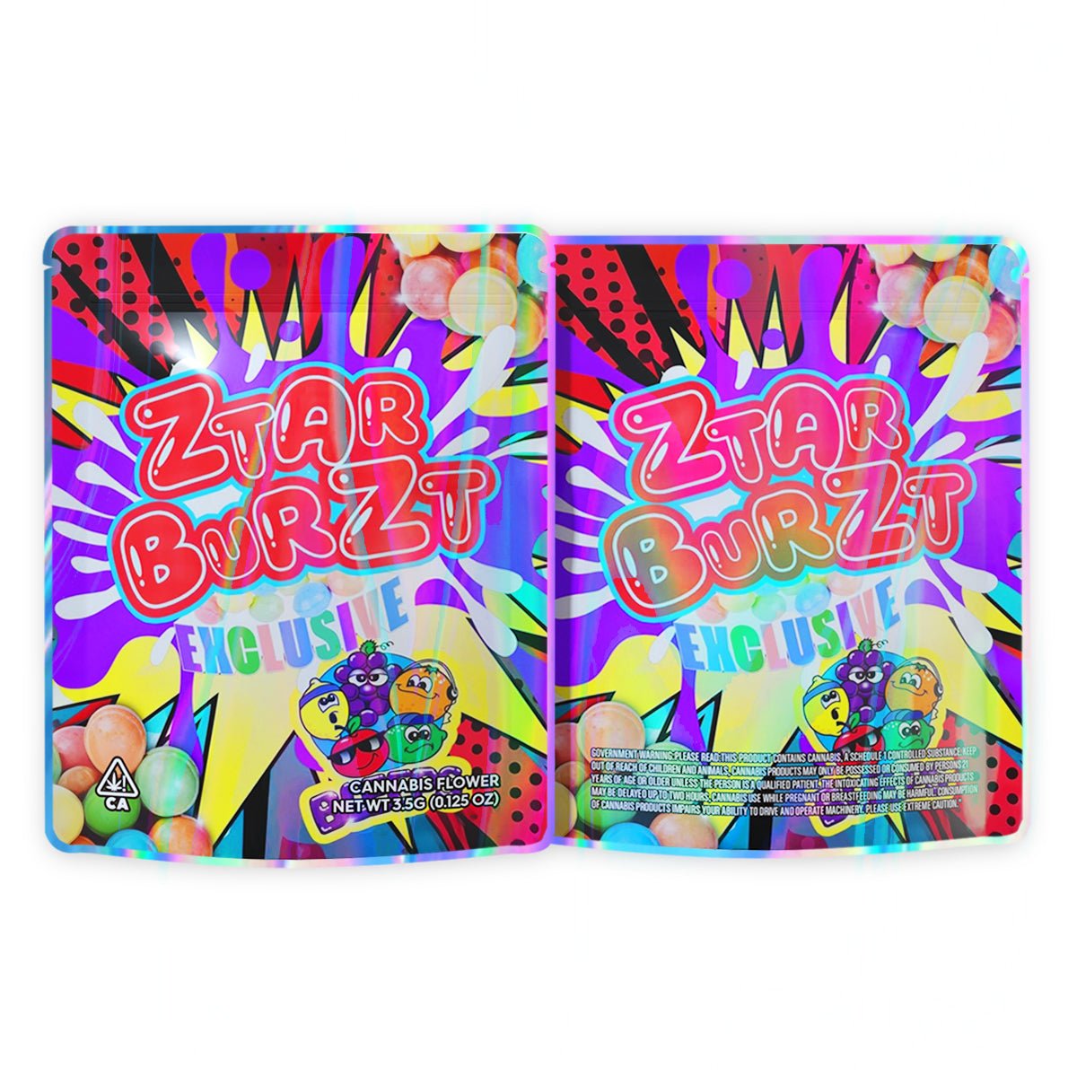 Ztarburst Exclusive Bleeps Mylar Bags 3.5 Grams