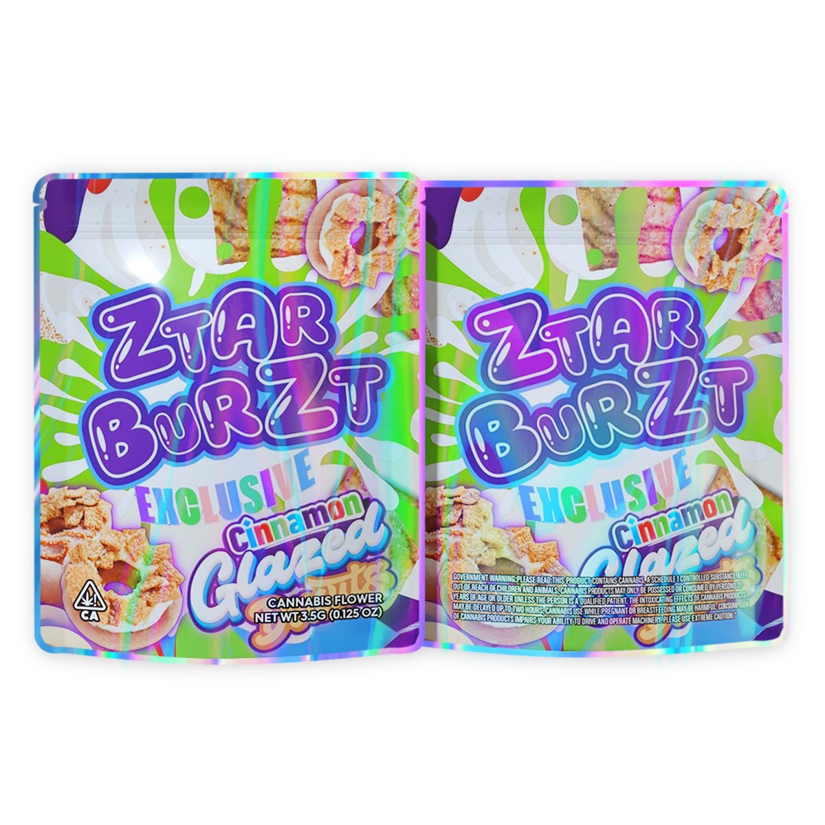 Ztarburst Exclusive Cinnamon Glazed Donuts Mylar Bags 3.5 Grams