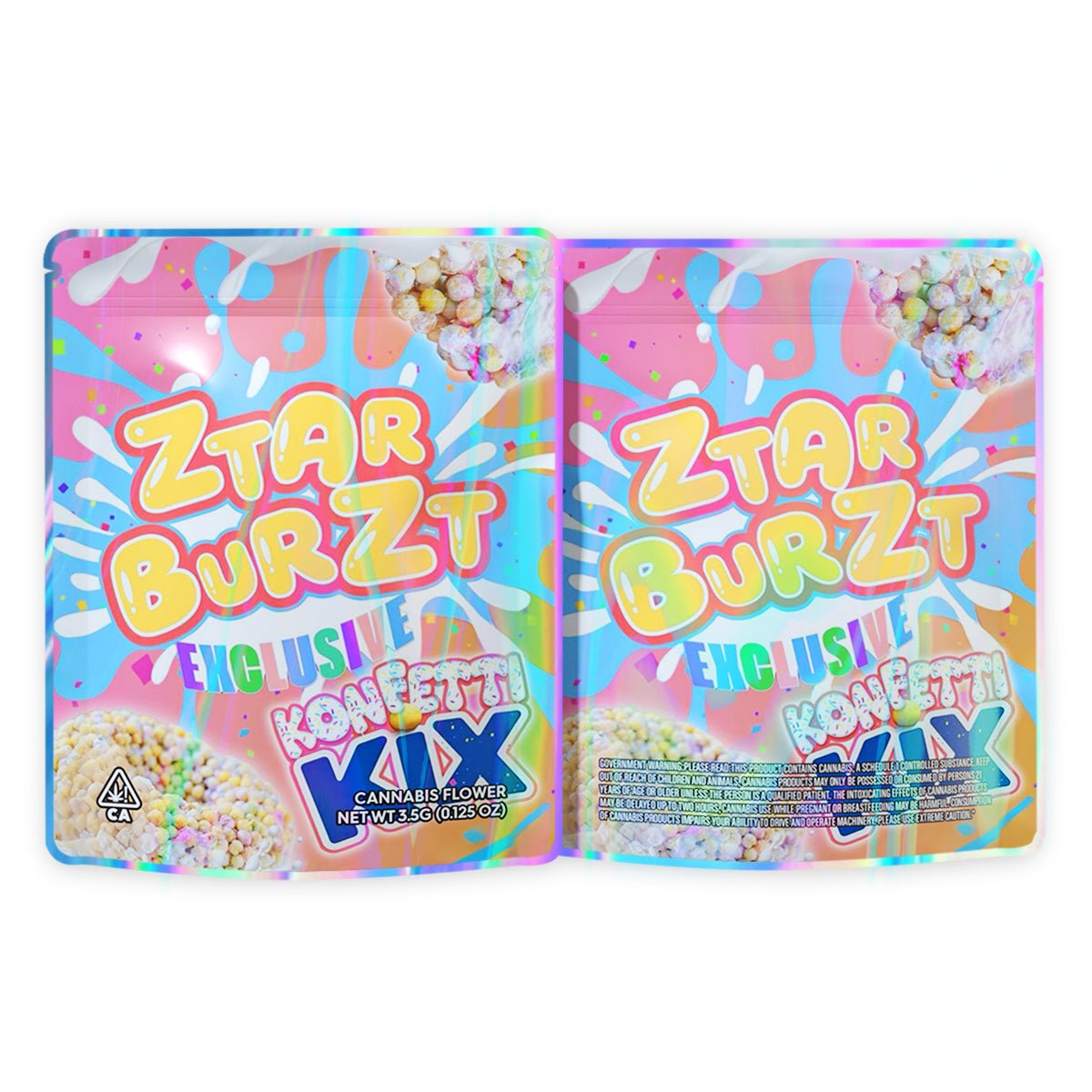 Ztarburst Exclusive KonFetti Kix Mylar Bags 3.5 Grams