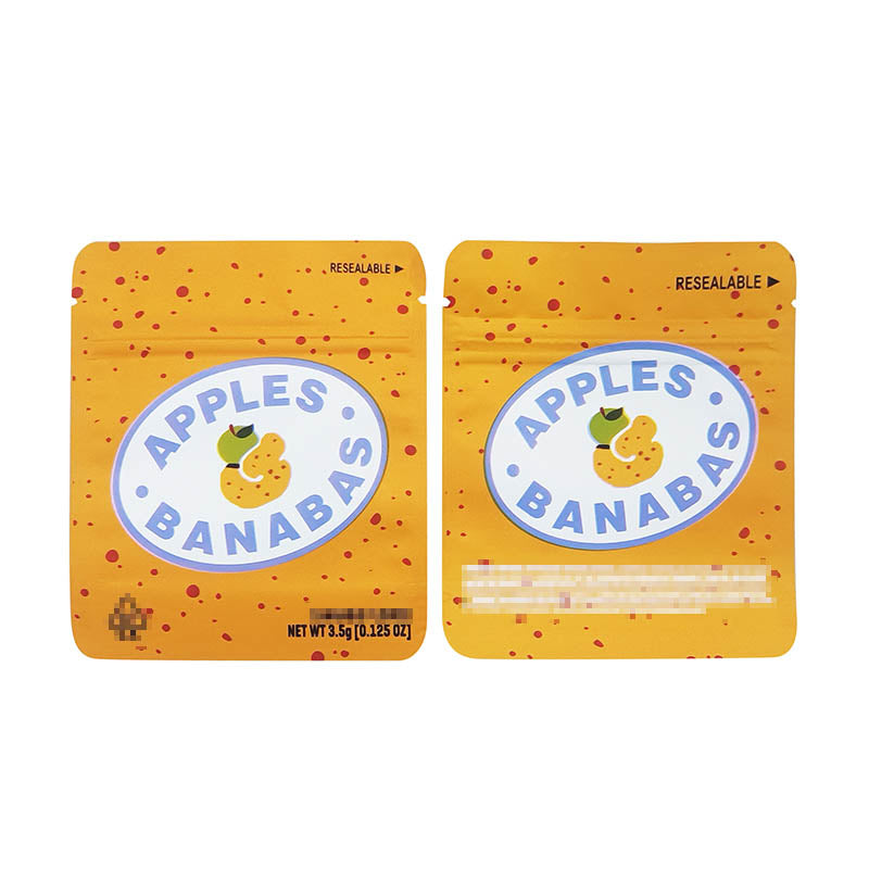 1g -3g Cookies Plastic Zipper Pouch With Stickers laser Anti Label Foil Bags Flavor Herb Flower Dry Tobacco Retail Bags