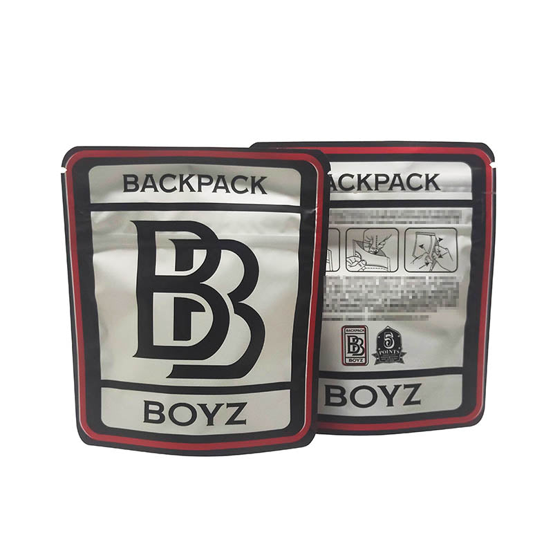 Backpack Boyz Plastic Bags 1g - 3.5g Smell Proof Flower CBD Edibles Cookies Packaging Child Resistant CR Exit Ziplock Mylar Children Proof Zipper Bags