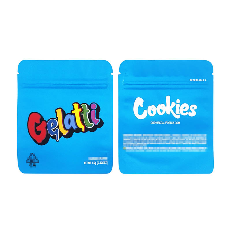 3.5g Cookies 100 PCS Soft PET Zipper Bags 3.5g Smell Proof Retail Bag Package Packaging North America