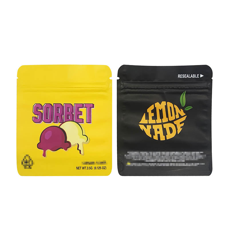 1g -3g Cookies Plastic Zipper Pouch With Stickers laser Anti Label Foil Bags Flavor Herb Flower Dry Tobacco Retail Bags