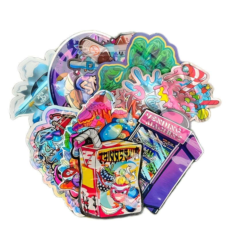 100pcs Polyester Film Bags -3.5g Mylar Bags, Gift Bags, Storage Bags, Plastic Bags, Reusable Zipper Bags, Suitable for Gift Packaging, Candy And Snack Storage And Festival Gift Packaging, Very Suitable for Event Parties, 10 Random Styles Mixed -22