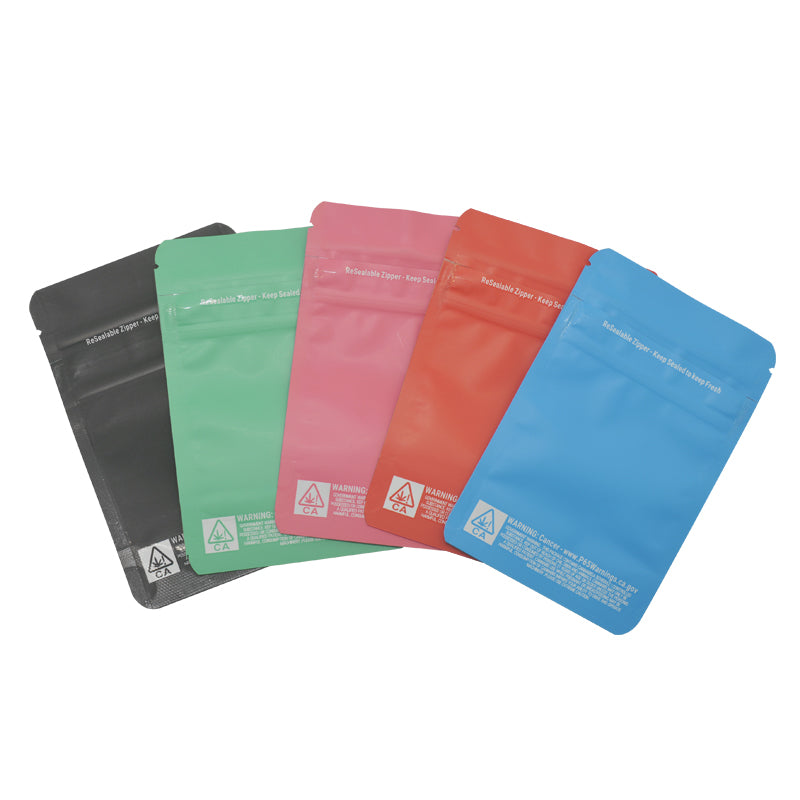100 PCS Child proof Bags  Smell Proof Mylar Bag  Gummy Candy Packaging Child Resistant Exit Bag Zipper Pouch