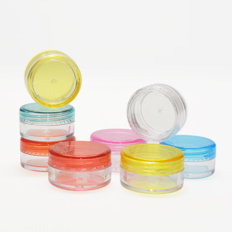 100 PCS 3-5ml Laser Stickers Capsules Small Jars Bottles Container  CBD Cream Plastic Capsules With Laser Stickers