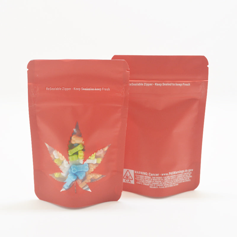 100 PCS Child proof Bags  Smell Proof Mylar Bag  Gummy Candy Packaging Child Resistant Exit Bag Zipper Pouch