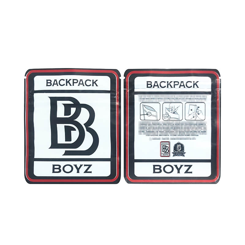 Backpack Boyz Plastic Bags 1g - 3.5g Smell Proof Flower CBD Edibles Cookies Packaging Child Resistant CR Exit Ziplock Mylar Children Proof Zipper Bags