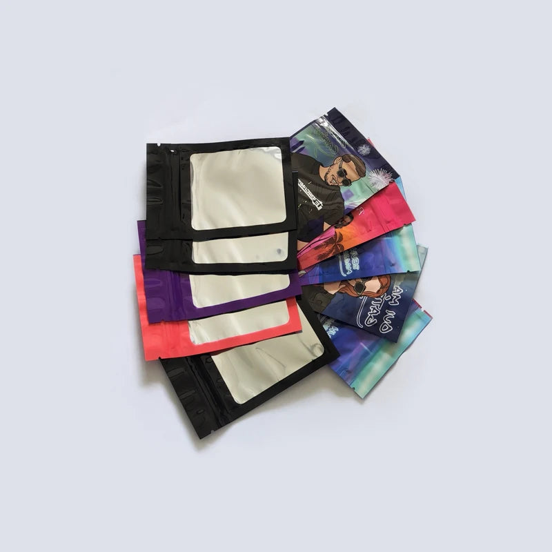 7*10cm New Pattern Mini Zip Lock Mylar Bag 1g Candy Gummies Packaging Pouch Smell Proof Zipper Bags With Window Plastic Pouches