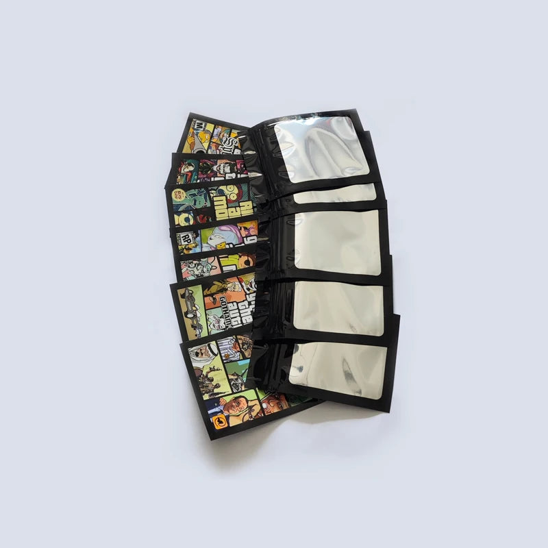 7*10cm New Pattern Mini Zip Lock Mylar Bag 1g Candy Gummies Packaging Pouch Smell Proof Zipper Bags With Window Plastic Pouches