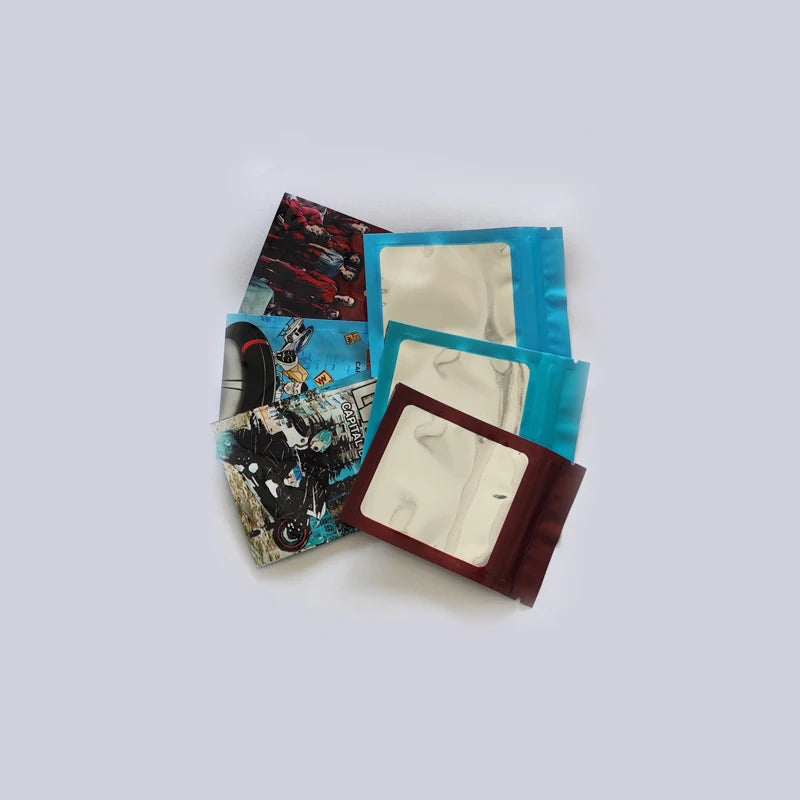 7*10cm New Pattern Mini Zip Lock Mylar Bag 1g Candy Gummies Packaging Pouch Smell Proof Zipper Bags With Window Plastic Pouches
