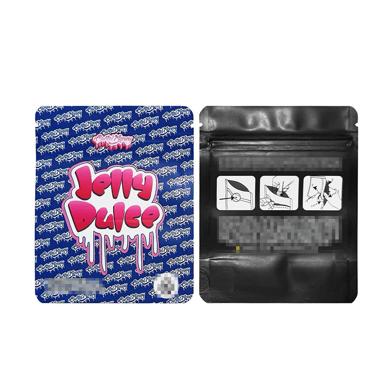 3.5g Seven Leaves Customized Your Logo Packaging Zipper Bags Both Side Printed 100 pcs