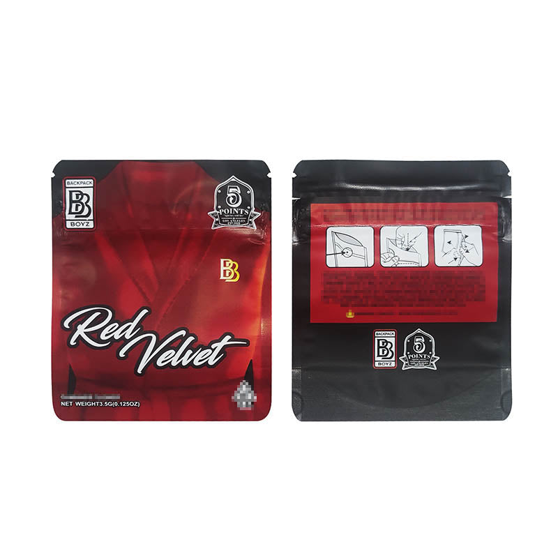 Backpack Boyz Plastic Bags 1g - 3.5g Smell Proof Flower CBD Edibles Cookies Packaging Child Resistant CR Exit Ziplock Mylar Children Proof Zipper Bags