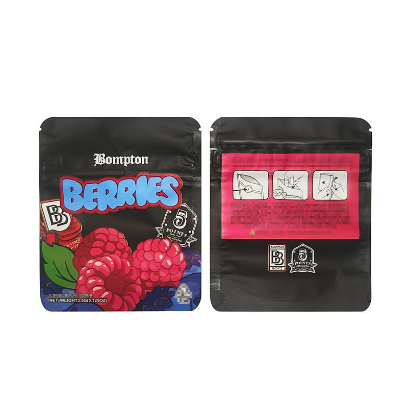 Backpack Boyz Plastic Bags 1g - 3.5g Smell Proof Flower CBD Edibles Cookies Packaging Child Resistant CR Exit Ziplock Mylar Children Proof Zipper Bags