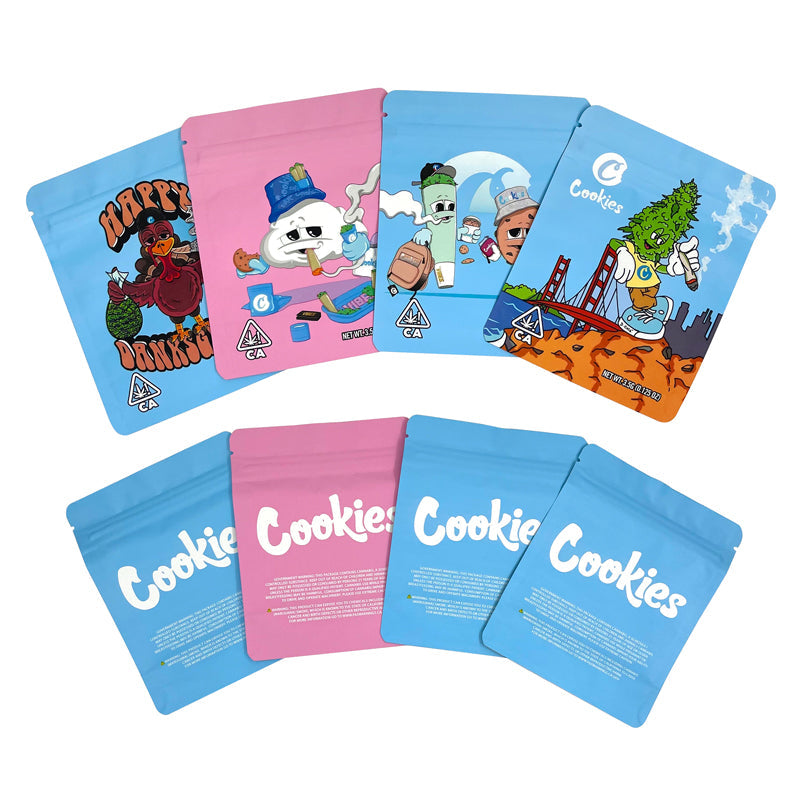 New Cookies 3.5g Soft Touch Material 4''x5'' 100 PCS For 4 Mixed Designs