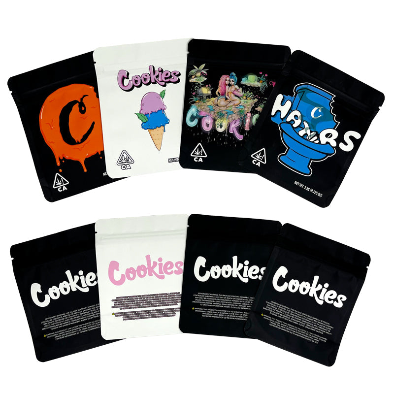 New Cookies 3.5g Soft Touch Material 4''x5'' 100 PCS For 4 Mixed Designs