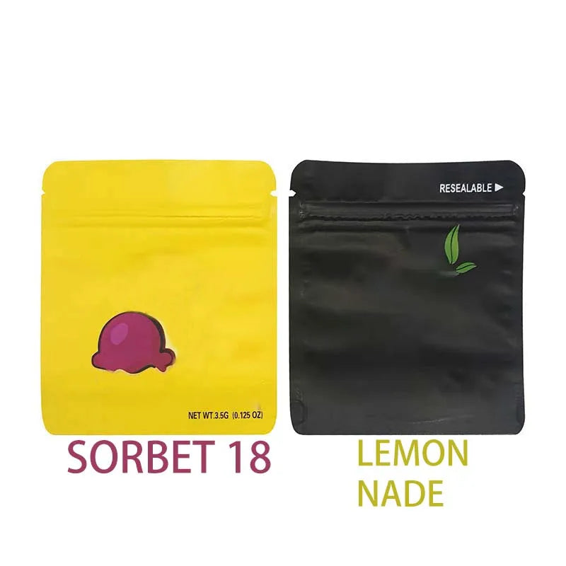 Edibles Food Grade 3.5g Mylar Bag Foil Candy Cookie Package Smell-proof Soft Touch Stand Up Pouches Custom Ziplock Plastic Bags