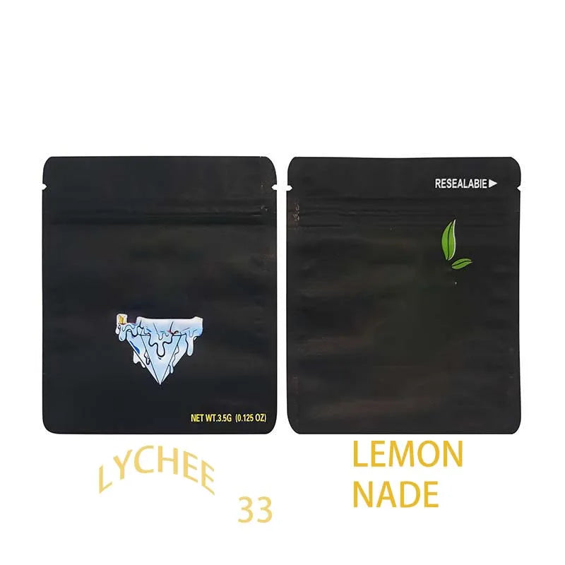 Edibles Food Grade 3.5g Mylar Bag Foil Candy Cookie Package Smell-proof Soft Touch Stand Up Pouches Custom Ziplock Plastic Bags