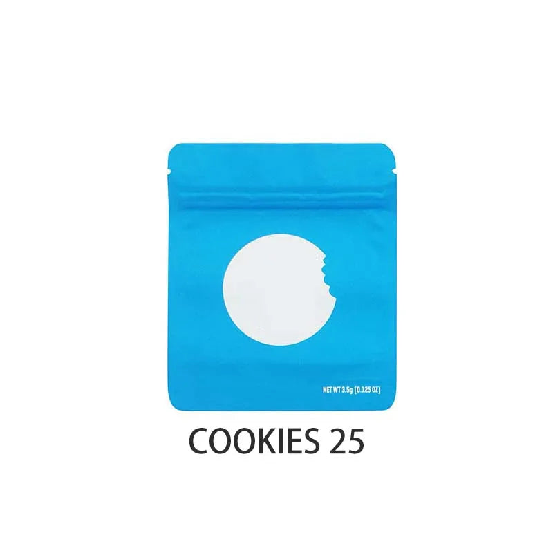 Edibles Food Grade 3.5g Mylar Bag Foil Candy Cookie Package Smell-proof Soft Touch Stand Up Pouches Custom Ziplock Plastic Bags
