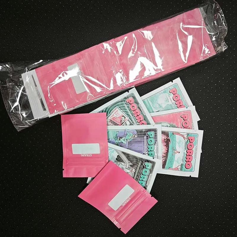 Flower Package 1g Mylar Bag 3.5g Smell Proof Foil Resealable Ziploc Pouch Plastic Die Cut Cookie Storage Small Bolsas Pochon Bag