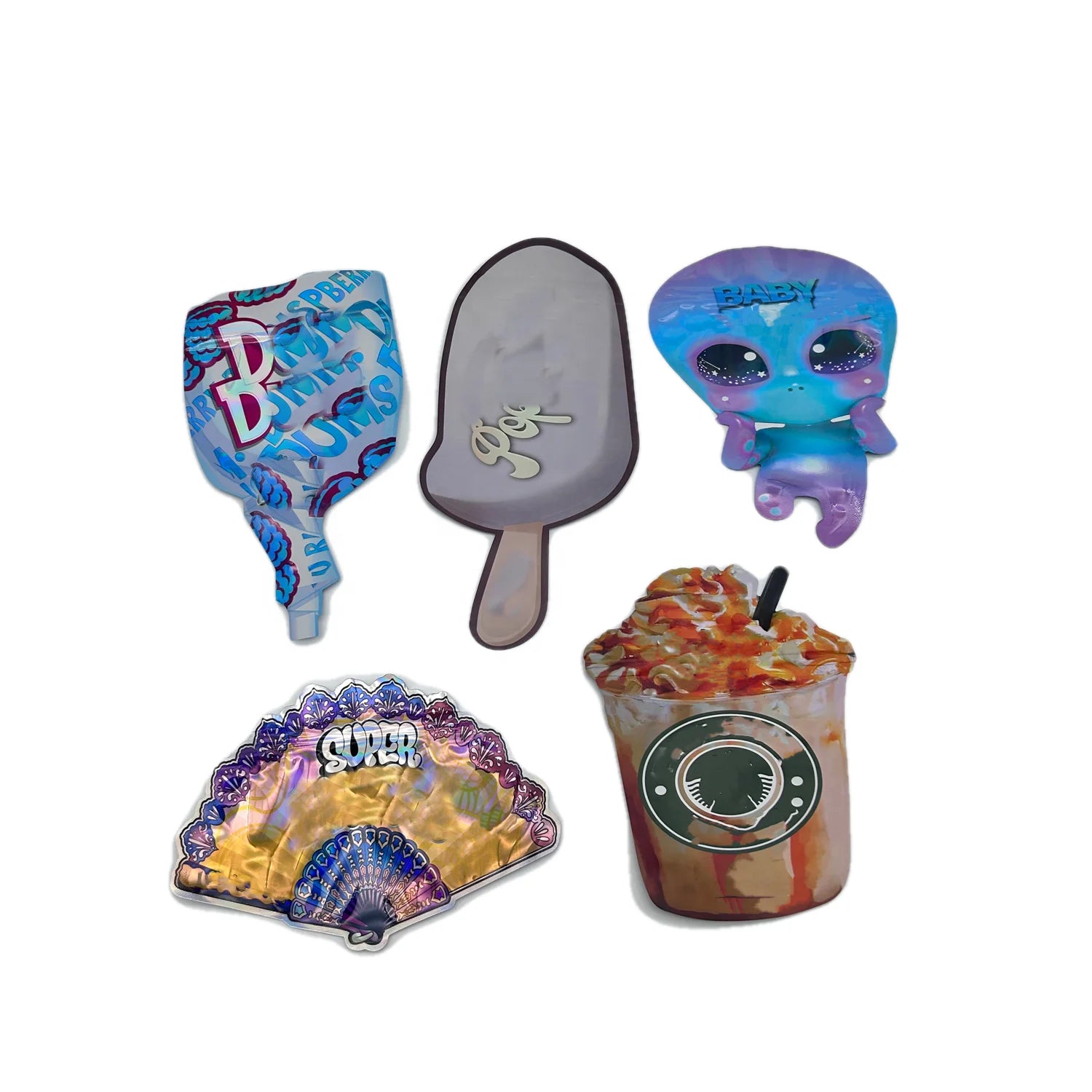 3.5g 7g 14g 28g Custom Printed Plastic Mylar Pouch Resealable Stand up Zip Lock Cookie Bags