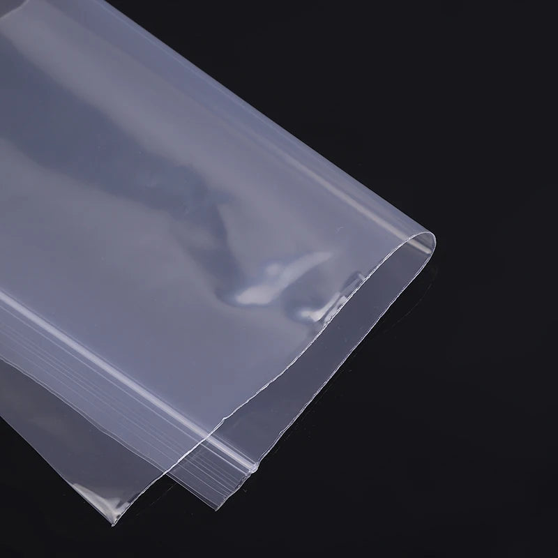StoBag 100pcs Transparent Small Zippered Plastic Bag Reclosable Thick Clear Jewelry Gift Food Pouch Custom Print Logo(Extra Fee)