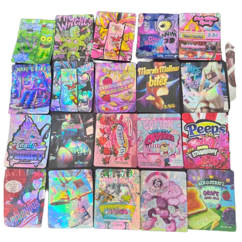In Stock Boxes Printing Different Surface Effect Boxes 3.5g Myler/ Bag and Box Mylar Bags Packaging Set