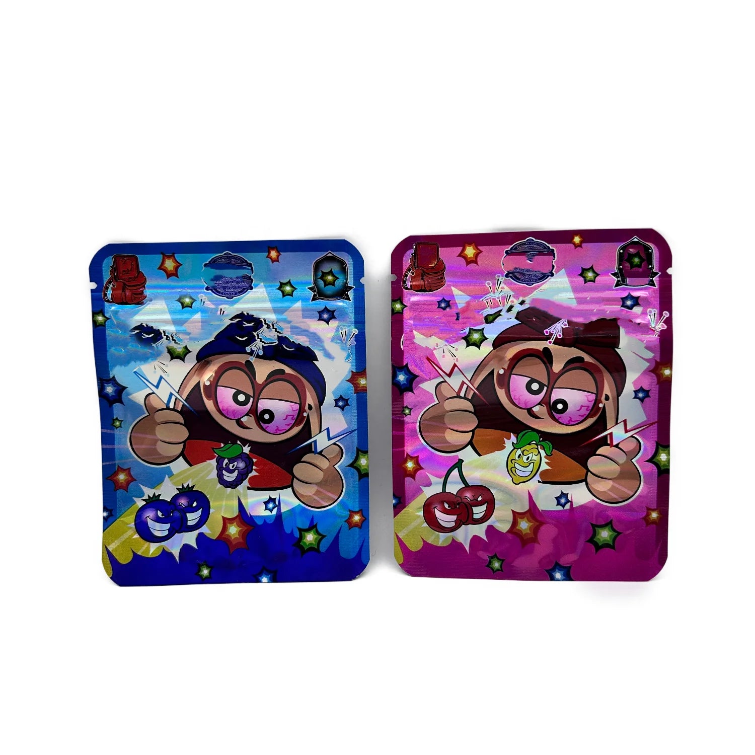 Colorful Special Shaped Bags Zip Lock Frosted Hologram Smell Proof Stand up Pouch Mylar Zipper Bags Food Packaging Bag