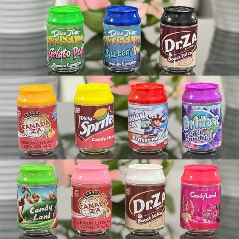 In Stock Custom  Soda Cans Tin Can Packaging 2oz Jars Plastic Can Plastic Jar 2oz Glass Jars with Lids