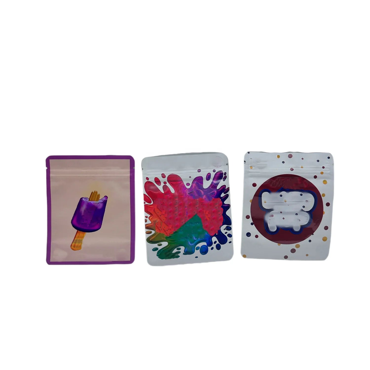 Custom Black Matte Special Shape Zipper Bags 3.5 7G Irregular Resealable 3D Die Cut Custom Shaped Mylar Bags