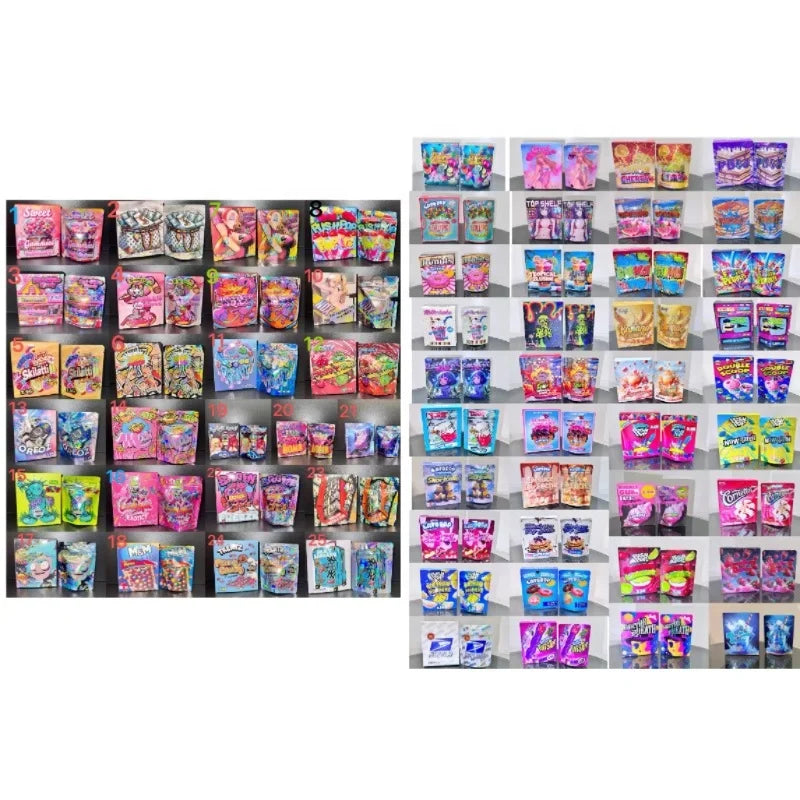 In Stock Boxes Printing Different Surface Effect Boxes 3.5g Myler/ Bag and Box Mylar Bags Packaging Set