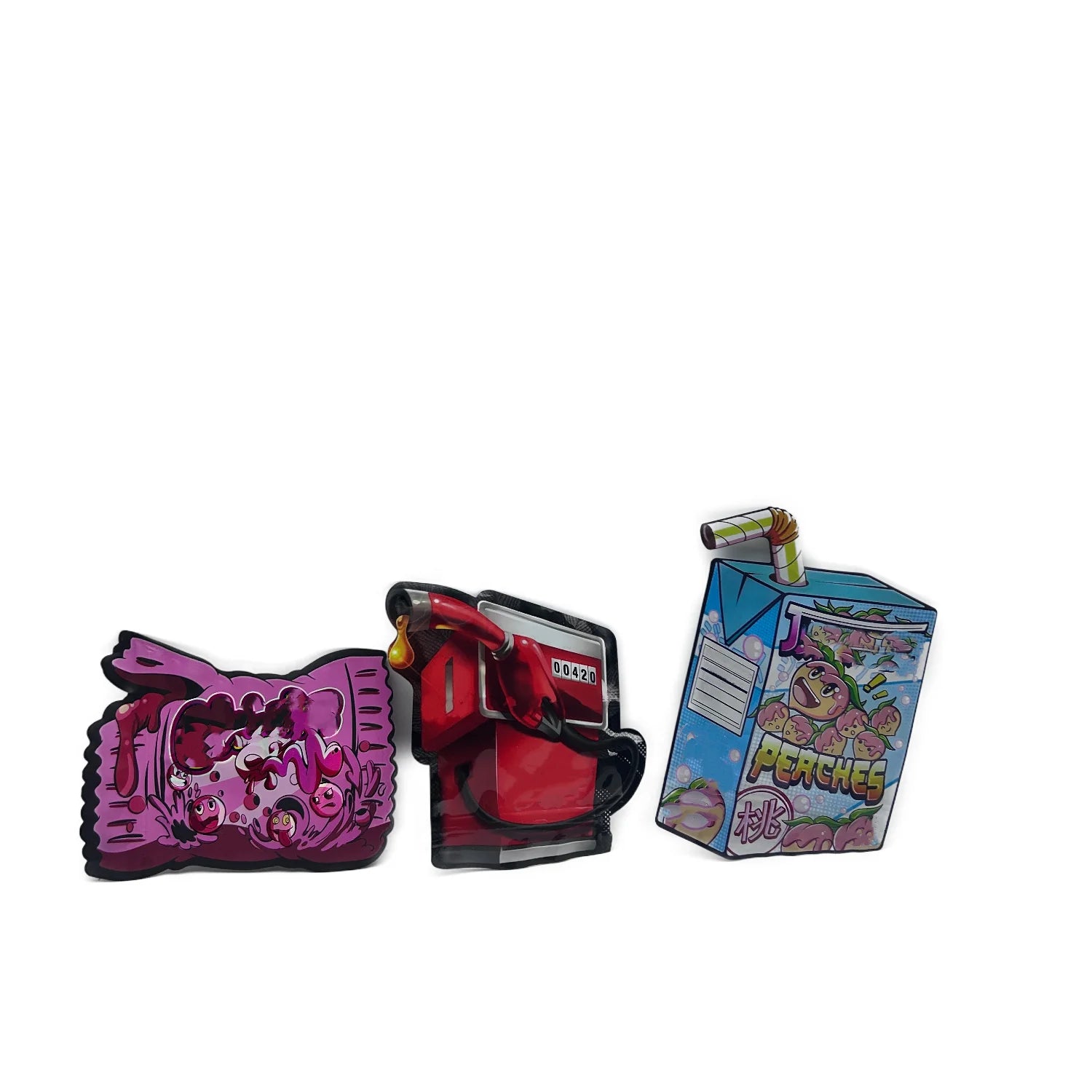 Custom Black Matte Special Shape Zipper Bags 3.5 7G Irregular Resealable 3D Die Cut Custom Shaped Mylar Bags