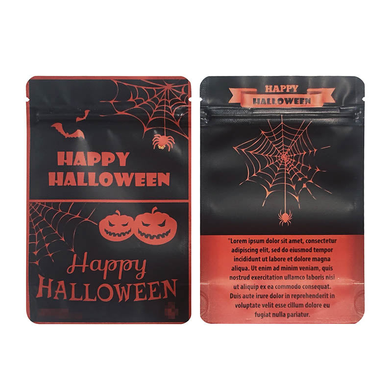 3.5g Halloween Party Use Bag Plastic Zipper Pouch Foil Bags Flavor Herb Flower Dry Tobacco Retail Bags
