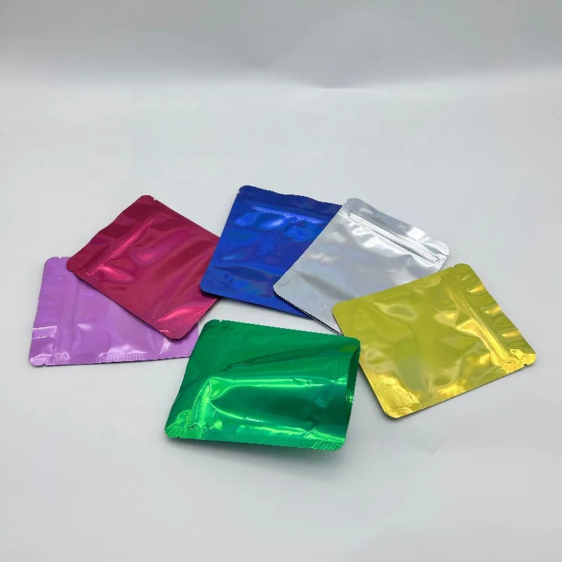 Blank Plain Bags Irregular Round Shaped Bags Plastic Packaging Die Cut with Zipper Aluminum Foil Smell Proof 3.5g Mylar Bag