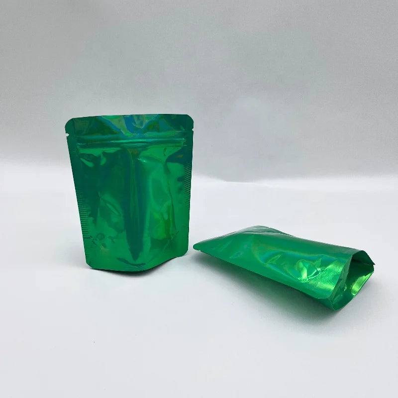 Blank Plain Bags Irregular Round Shaped Bags Plastic Packaging Die Cut with Zipper Aluminum Foil Smell Proof 3.5g Mylar Bag