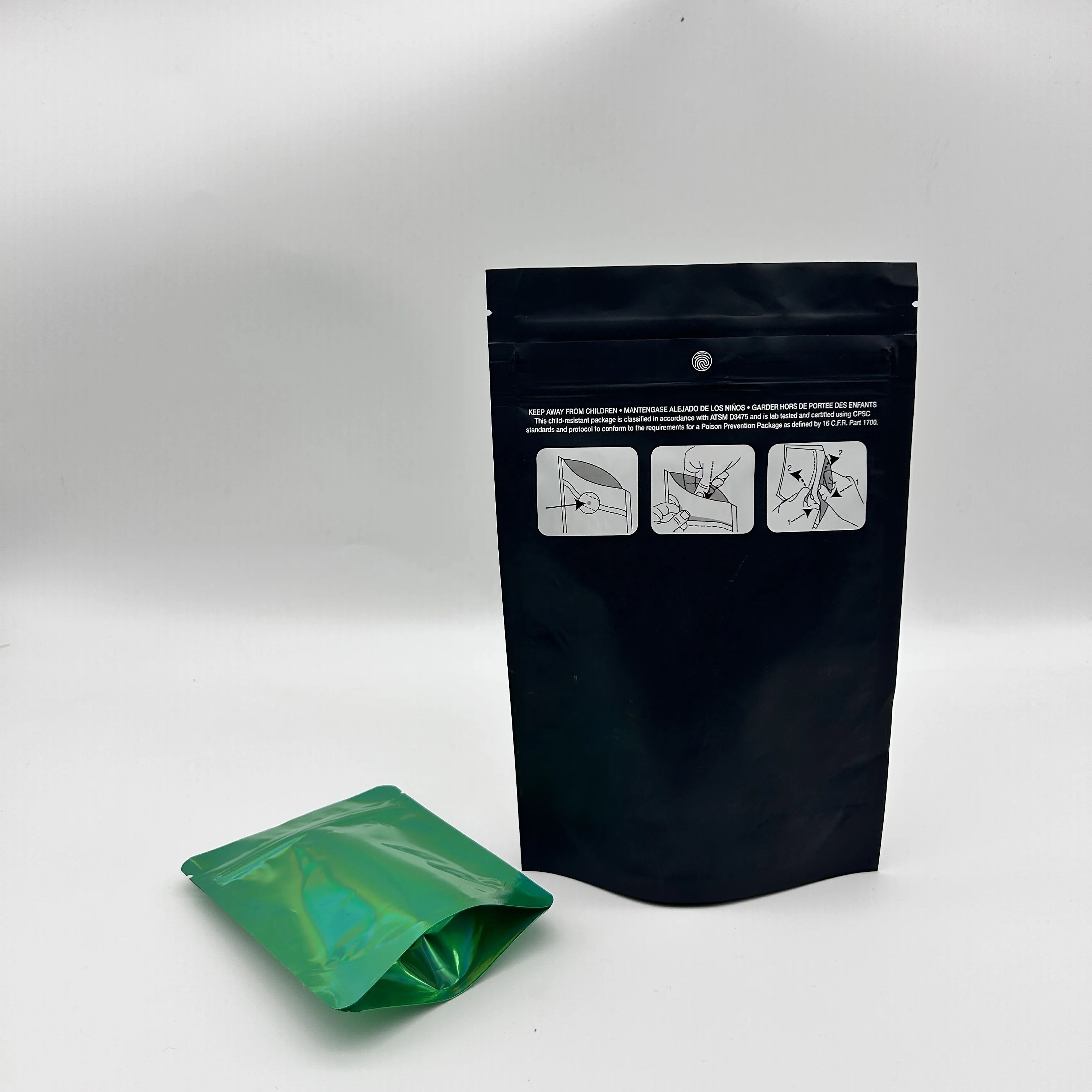 Regular Shaped Bags 3.5 7 G Resealable Ziplock Plastic 3D Die Cut Blank Bags Custom Printed Mylar Bag