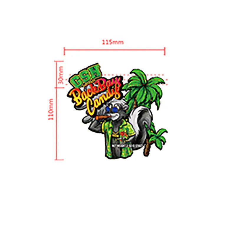 Holographic Laser Die Cut Mylar Bags 3.5 Gram Speical-shaped Unique Cartoon Partern Smell Proof Plastic Packaging Zip Lock Pouch
