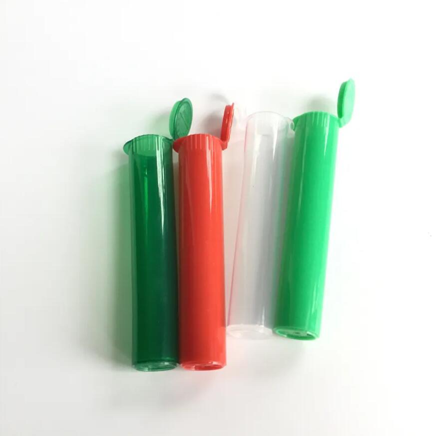 19X95mm pop top bounce bottle pp integrated sealing tube cbd hemp tobacco cigarette tube with lid plastic bag