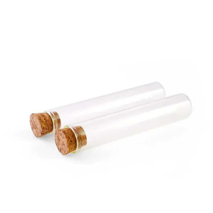 Wholesale 120mm transparent glass tube with cork, glass tube