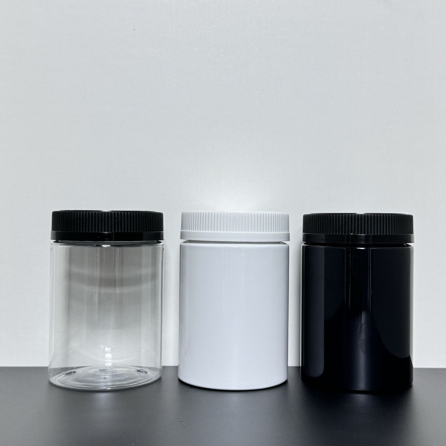 Spot 30ml 60ml 90ml wide mouth round PET anti-child lid plastic bottle food grade plastic can