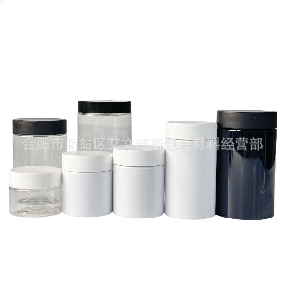 Food Grade PET Wide Mouth Bottle Essence Mask Jar Anti-Child Press Screw Cap 40ml 60ml 100ml 120ml