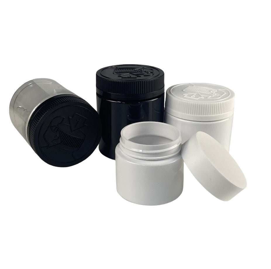 Spot 30ml 60ml 90ml wide mouth round PET anti-child lid plastic bottle food grade plastic can